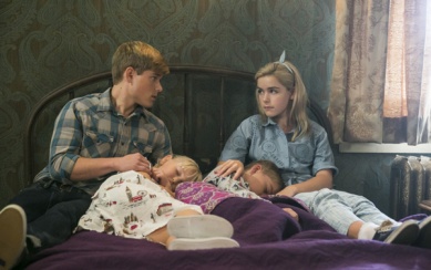 Mason Dye as Christopher and Kiernan Shipka as Cathy in FLOWERS IN THE ATTIC (Image Credit: James Dittiger/Lifetime)